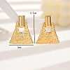 Stylish Textured Trapezoid 201 Stainless Steel Stud Earrings KV0782-3