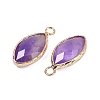 Natural Amethyst Faceted Pendants G-G193-01G-11-2