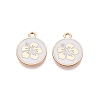 Rack Plating Alloy Enamel Pendants ENAM-N070-01F-03G-01-1