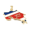 Brass Enamel Pendants KK-C263-30A-G-1