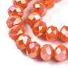 Electroplate Glass Beads Strands EGLA-A034-P8mm-B29-4