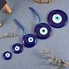 5Pcs Handmade Evil Eye Lampwork Pendants DIY-SZ0004-19-6