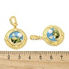 Brass Enamel Pendants KK-Z083-12G-3