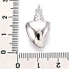 Brass Micro Pave Clear Cubic Zirconia Pendants KK-N268-59P-3