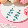 Synthetic Turquoise Dangle Earrings for Women EJEW-TA00553-03-2