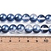 Baking Paint Transparent Glass Beads Strands DGLA-N011-10mm-08-4