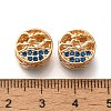 Rack Plating Alloy Rhinestone European Beads PALLOY-P307-06G-2