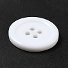White Flat Round Resin Buttons X-RESI-D030-20mm-01-2