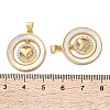 Brass Micro Pave Cubic Zirconia Pendants KK-U070-02D-G-3