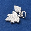 925 Sterling Silver Maple Leaf Charms STER-G045-07S-2