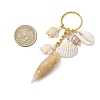 Ocean Style Natural Shell with Synthetic Turquoise Keychains KEYC-JKC01231-5