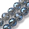 Transparent Electroplate Glass Beads Strands EGLA-N002-34G-F04-1