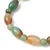2Pcs 2 Styles  Natural Peacock Agate Beaded Stretch Bracelets for Couple BJEW-JB13416-01-4