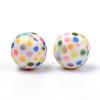 Opaque Printed Acrylic Beads MACR-S271-10mm-27-2