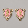 Zinc Alloy Enamel Religion Oval with Virgin Mary Chandelier Component Links FIND-WH0366-384G-05-1