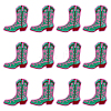 12Pcs Computerized Embroidery Polyester Iron on/Sew on Patches DIY-PH0035-83-1