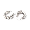 Plastic Pearl Beaded Hoop Earrings EJEW-Q024-04P-2