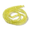 1 Strand Transparent Crackle Glass Round Beads Strands X-CCG-Q001-4mm-04-4