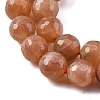 Natural Peach Moonstone Beads Strands X-G-J403-04A-8mm-4