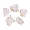 Raw Rough Natural Quartz Crystal Nuggets Connector Charms G-Q606-08A-1
