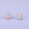 Printed Round Silicone Focal Beads SI-JX0056A-72-1