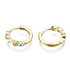 Brass Micro Pave Cubic Zirconia Huggie Hoop Earrings X-EJEW-T014-09G-04-NF-2