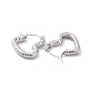 Non-Tarnish 304 Stainless Steel Heart Hoop Earrings for Women EJEW-G293-25P-2