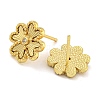 Rack Plating Flower Brass Micro Pave Clear Cubic Zirconia Stud Earrings EJEW-I313-05G-2