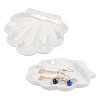 Shell Shape Porcelain Jewelry Plate AJEW-WH0348-164-1