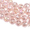 Transparent Electroplate Glass Beads Strands EGLA-N002-34C-B06-4