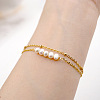 Golden Double Layer Stainless Steel Bracelets GK1542-1-1