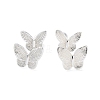 999 Sterling Silver Butterfly Ear Plugs Gauges EJEW-P296-13S-1