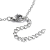 304 Stainless Steel Cable Chain Bracelet with Enamel Rondelle Beaded BJEW-G683-02P-01-4