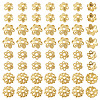 400Pcs 4 Styles Alloy Bead Caps FIND-TA0009-94G-2