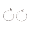 Non-Tarnish 304 Stainless Steel C-shape Stud Earrings STAS-P302-09P-1