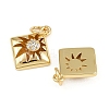 Brass Micro Pave Clear Cubic Zirconia Pendants KK-A269-32G-2