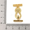 Rack Plating Brass Micro Pave Clear Cubic Zirconia Hook Clasps KK-F876-15G-3