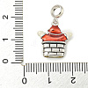 Anti-Tarnish Rhodium Plated 925 Sterling Silver Enamel Christmas European Dangle Charms STER-Z010-02P-01A-3