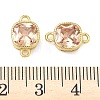 Brass Pave Cubic Zirconia Square Connector Charms KK-P348-06G-4