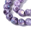 Ombre Effect Dyed Electroplate Opaque Glass Beads Strands EGLA-Q130-01A-12-4