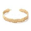 304 Stainless Steel Cuff Bangles for Women BJEW-K263-05G-07-2