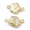 Baroque Natural Keshi Pearl Connector Charms PEAR-P004-22B-KCG02-3