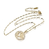 Brass Micro Pave Clear Cubic Zirconia Tree of Life Pendants NJEW-H066-01G-G-2