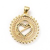 Rack Plating Brass Micro Pave Colorful Cubic Zirconia Pendants ZIRC-F129-47G-2