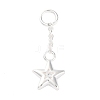 925 Sterling Silver Clear Cubic Zirconia Tassel Pendants STER-A032-04A-S-1