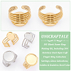 Unicraftale DIY Blank Dome Ring Making Kit STAS-UN0041-68-5