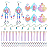DIY Filigree Dangle Earring Making Kits DIY-UN0003-42-1