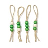 4Pcs Wood Beaded Pendant Decorations HJEW-JM02918-1