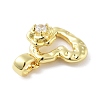 Brass Micro Pave Cubic Zirconia Charms KK-F877-07G-2