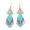 Angel Handmade Glass Seed Beads Dangle Earrings EJEW-MZ00538-01-2